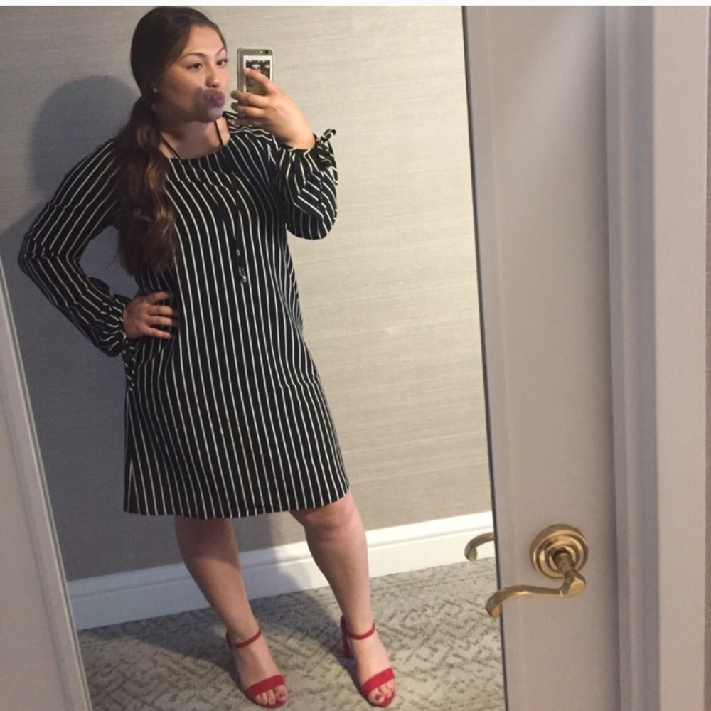 Striped Business Attire Dress